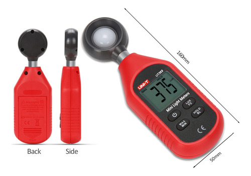 Iluminómetro Lumens Uni-t Meter Lux Light Ut383 Meter Mini