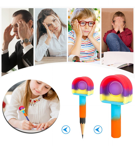 Imagem 4 de 7 de Fidget Toys Vent Ball Dedo Bolha Música Chaveiro Caneta Cap