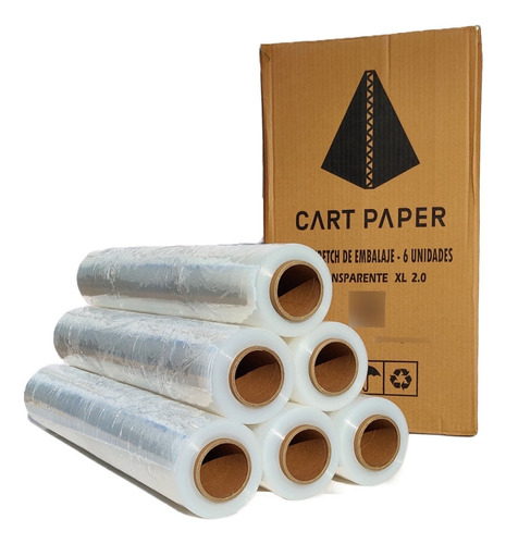 Film Plastico Embalaje Transparent 6 Rollos 300m/ Cart Paper