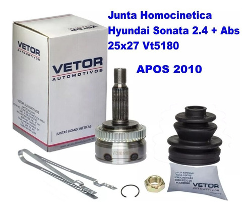 Junta Homocinetica Hyundai Sonata 2.4 + Abs 25x27 Vt5180