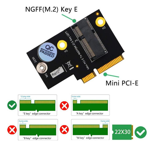 Sintech Ngff M2 A La Tarjeta Mini Pci-e Express De Medios
