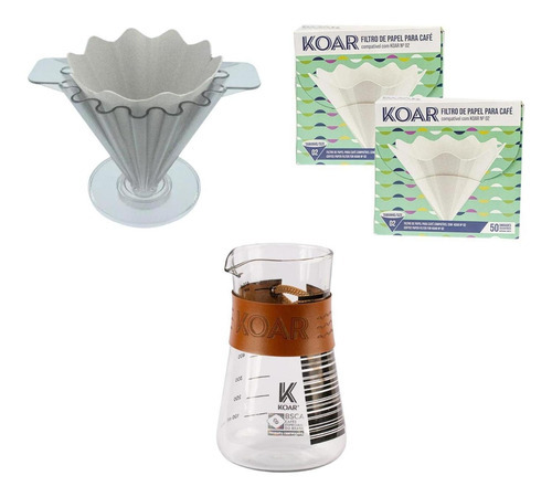 Kit Koar Método Acrílico + Decanter + Filtro Papel 50un