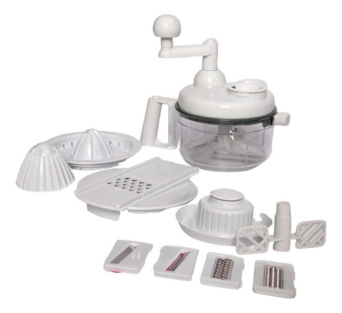 Processador Triturador Fatiador Legumes Super Kitchen Set Cor Branco