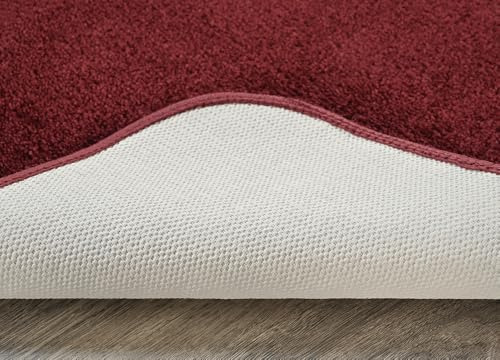 Alfombra De Baño Lavable 76 X 127 Cm Color Rojo