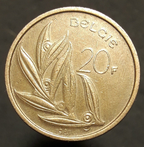 Moneda Bélgica 20 Francos 1981