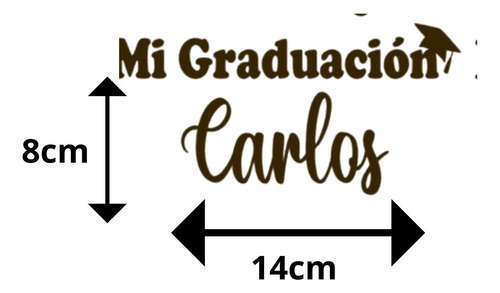 24vinil Decorativo Personalizado Mi Graduacion Nombres 14*8c