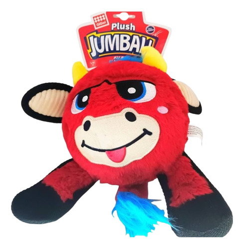 Gigwi® Peluche Plush Jumball Red Bull M Para Perros