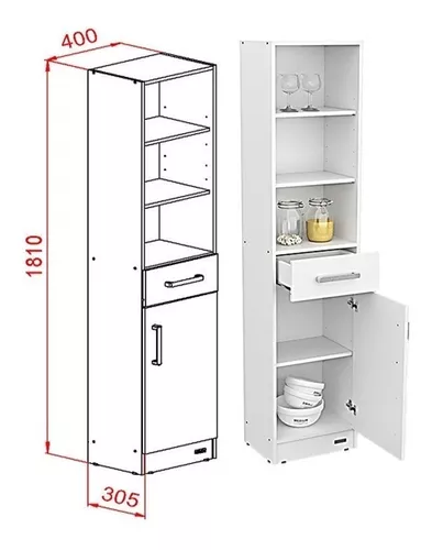 Mueble Lavadero Organizador Armario Despenser 179x60x38 C