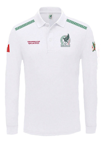 Playera Polo M. Larga Selección Nacional Mexico Futbol*cab.