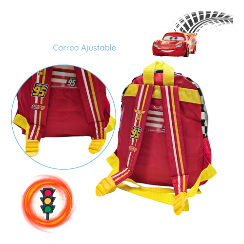 Mochila Escolar Infantil Cars Nena Para Jardin 12 Wabro C
