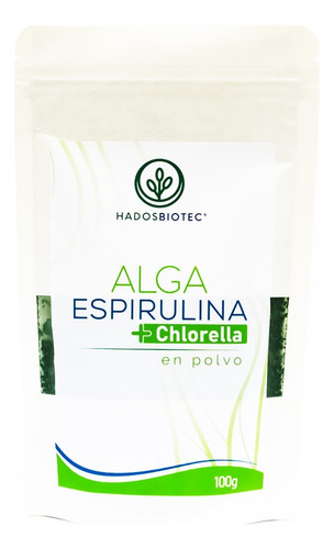 Alga Espirulina+chlorella En Polvo Sin Conservadores 100 G