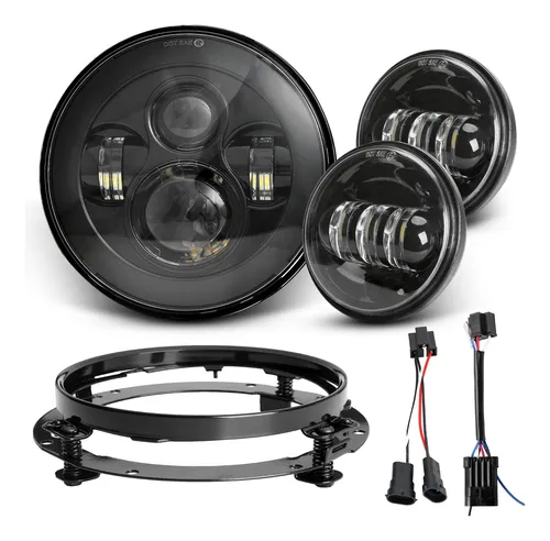 Faro Led Negro Lx-light De 7 Pulgadas, Faros Antiniebla D...
