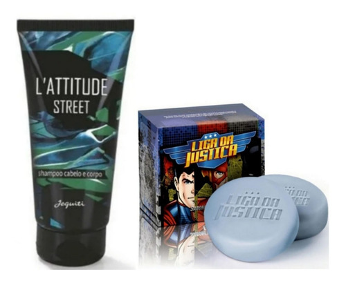Kit Sabonete Em Barra Liga Da Justiça + Shampoo Para Criança