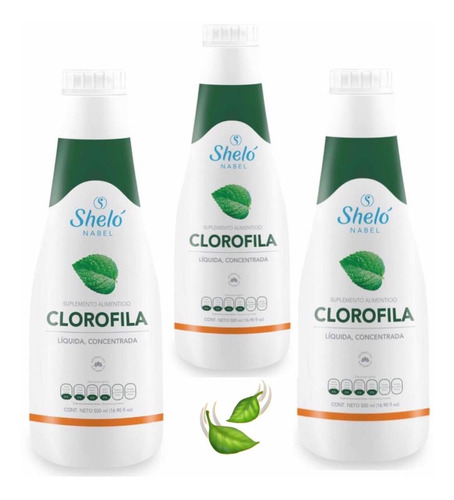 Clorofila Líquida Concentrada 500 Ml.. Sheló Nabel, Limpia..