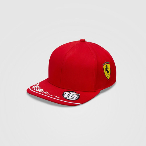 Gorra Scuderia Ferrari Charles Leclerc Flat Brim F1 