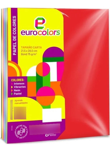 Hojas De Color Intenso Paquete Surtido C/100 Y 10 Colores