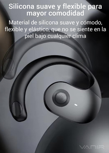VANIR Audifonos Inalámbricos Bluetooth, Auriculares Gamer Deportivos, audifonos oido abierto, Oído Abierto, Batería Larga, top 10 mejores audífonos Compatibles Android iOS