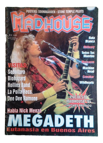 Biohazard Sepultura Megadeth Dee Dee Rollins Ttm Madhouse 47 (Usado)