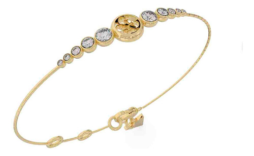 Pulsera Para Mujer Marca Guess Acero Inoxidable Color Dorado Diámetro 8   Largo 20 Cm