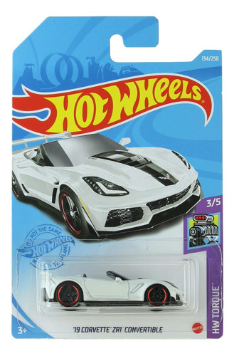 Diecast Hotwheels '19 Corvette Zr1 Convertible, Par 3/5 [bla