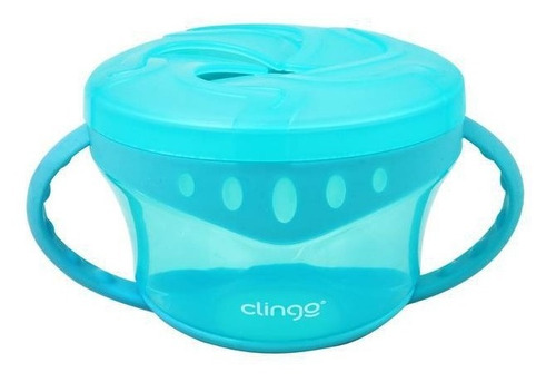 Porta Lanchinho Pote Snack Smart Bebe Clingo Livre Bpa Azul