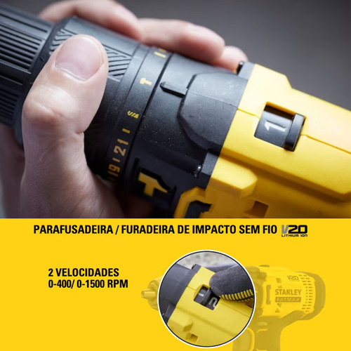 Parafusadeira Scd711c2k-br 20v Max C/ Kit Completo