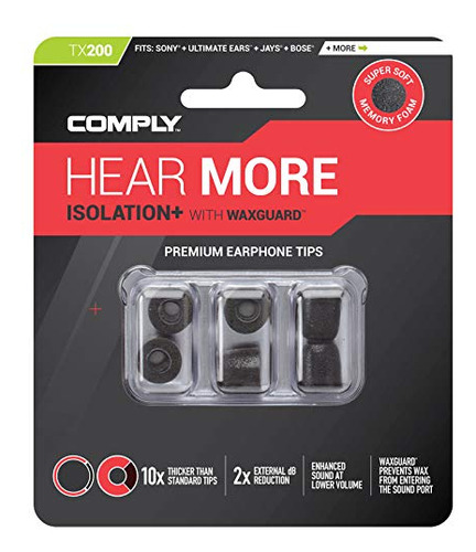 Tapones Auriculares De Espuma Con Aislamiento Comply