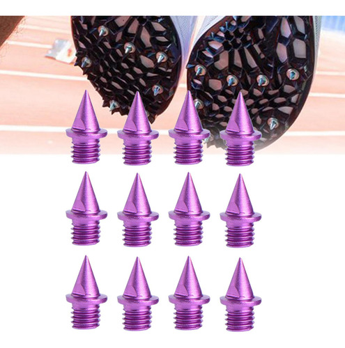 12 Piezas De Clavos Para Correr En Pista Y Violeta