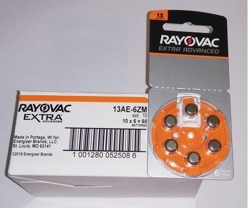 Pila Rayovac 13 * 6 Unidades 1,4v Audifonos 13 P13