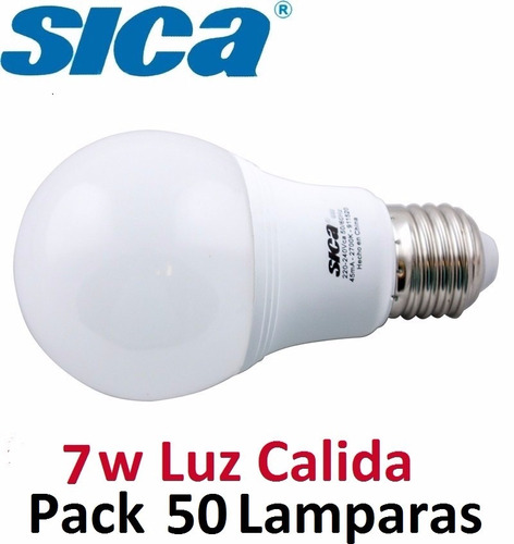 Lampara Foco Led 7w Calida A60 2700k Sica X50u. Distribuidor