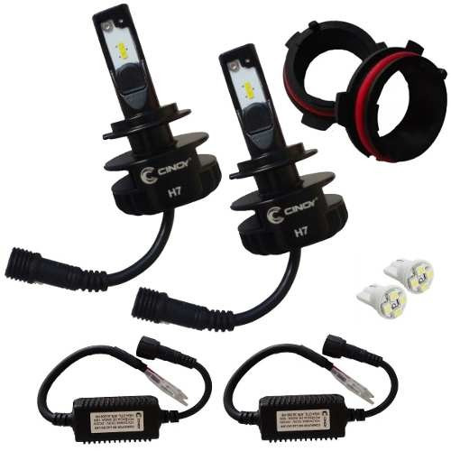 Lampada Super Led Plus H7 + Adaptador Vw Gol Voyage Saveiro