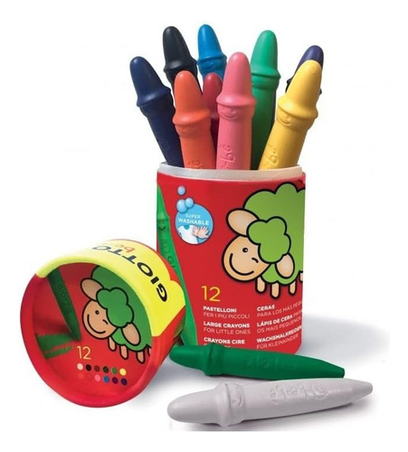 Mis Primeras Crayolas Set 12 Unidades Ergonómicos Niño Niñas Color Rojo