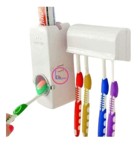 Dispensador De Crema Dental Con Porta Cepillos