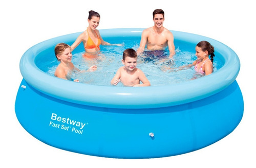 Imagen 3 de 5 de Combo Pileta Inflable Bestway 57109 + Tapiz De Suelo 6cts