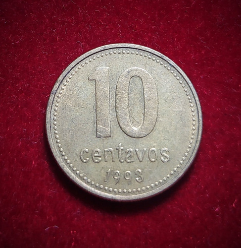 Moneda 10 Centavos Argentina 1993 Bronce