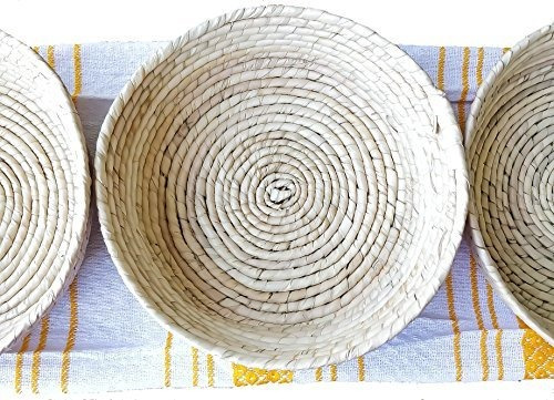 3pack Handwoven Cestas Naturales Mexicanas Ideales Para Tort