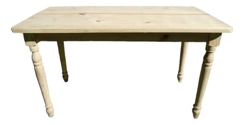 Mesa De Madera Para Cocina Tipo Retro Con Patas Torneadas