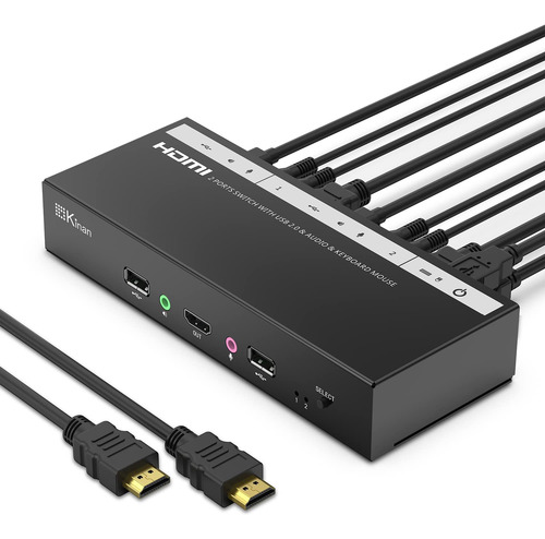 K Hdmi Kvm Switch Puerto Usb. Hub Uhd Hz × Computadora