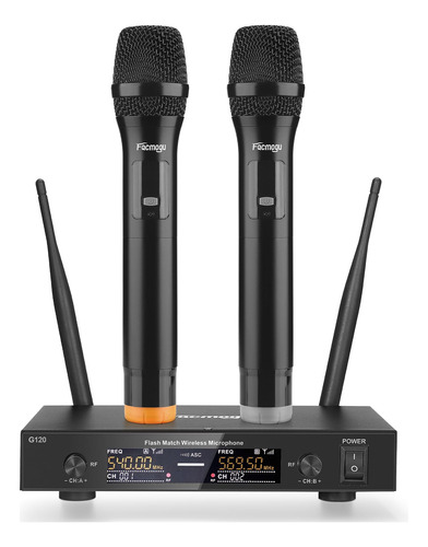 Facmogu Sistema De Microfono Inalambrico Uhf G120, Microfono