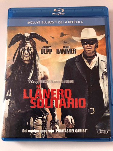 Bluray El Llanero Solitario Disney Johnny Depp Usado