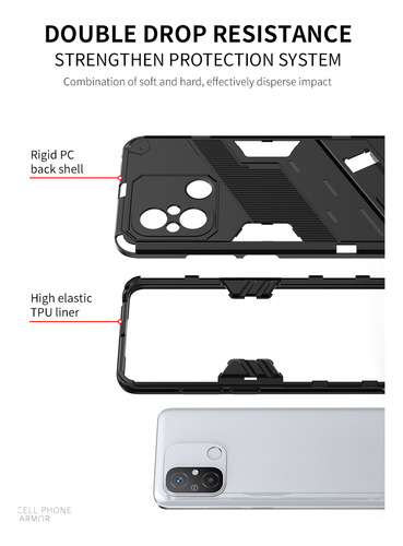 Funda Uso Rudo Case Pengke + Cristal Para Redmi 12c