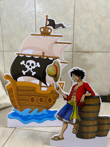 Muñeco De Onepiece D Luffy En Pvc Para Decorar Y Pendon 