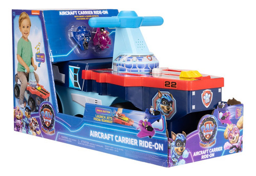 Correpasillos Portaviones Paw Patrol Color Azul