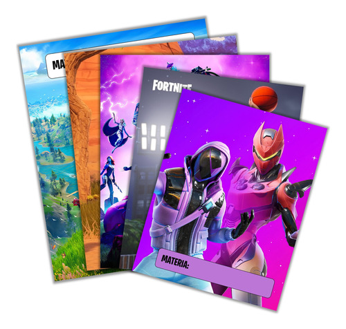 Kit Imprimibles Carátulas Separadores Fortnite