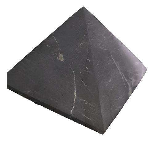 Piedra Shungite Semipreciosa Karelia Pirámide 150g Negro