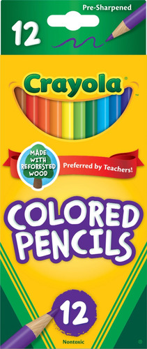Pack 5 Crayola Lápices Juego De Colores 12 Pzas C/u Escuela