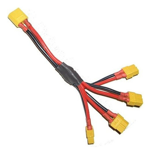 Hjftech Xt60 Conectores 1 Macho A 4 Hembra Cable Paralelo Ca