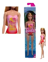 Comprar Muñeca Barbie Playa Con Traje De Baño Mattel