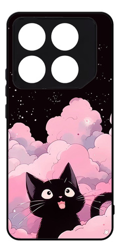 Funda Gato Nube Rosa Compatible Con Motorola Moto Tpu G53