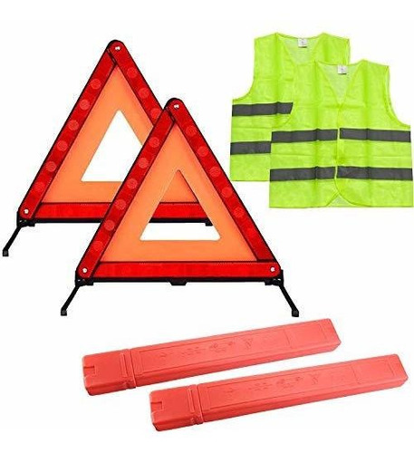 Kit Triángulo Emergencia Plegable + Chaleco Reflectante